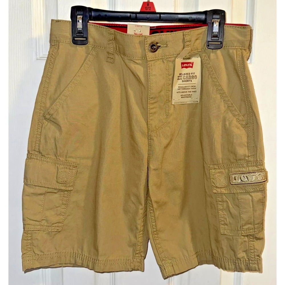 Levi's Relaxed Fit XX Khaki Cargo Shorts Sz 12 Regular 26" MSRP $42.00